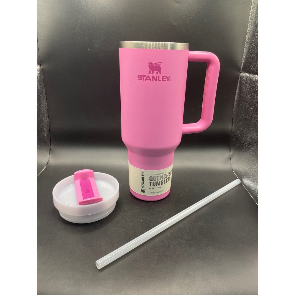 Stanley Quencher H2.0 FlowState Tumbler 40oz Pink Stainless Steel Travel Mug